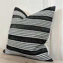 Fluid Home Interiors - Black Stripe Cotton Cushion 45x45cm - Ellenvale Interiors