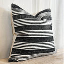 Fluid Home Interiors - Black Stripe Cotton Cushion 45x45cm - Ellenvale Interiors