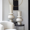 Fluid Home Interiors -  Sleek Cream Ceramic Vase - Libra Interiors