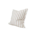 Fluid Home Interiors - Cream & Brown Striped Linen Cushion Cover 45x45cm - Ellenvale Interiors