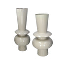 Fluid Home Interiors -  Sleek Cream Ceramic Vase - Libra Interiors