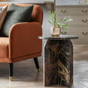 Fluid Home Interiors - The Amalfi Marble Side Table Ember