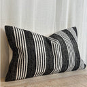 Fluid Home Interiors - Black Stripe Cotton Cushion 50×30cm - Ellenvale Interiors