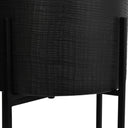 Fluid Home Interiors - Putney Floor Standing Matt Black Set of 2 Planters - Libra Interiors