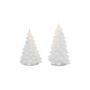 Set of two White LED Christmas Tree Candles