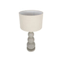 Fluid Home Interiors - Table Lamp Grey with Cream Shade - Libra Interiors