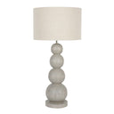 Fluid Home Interiors - Table Lamp Grey with Cream Shade - Libra Interiors