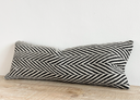 Fluid Home Interiors - Chevron Black & Cream Cushion 80x30cm - Ellenvale Interiors