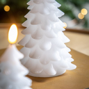 Set of two White LED Christmas Tree Candles