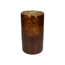 Round Textured Amber Candle Holders