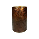 Round Textured Amber Candle Holders 