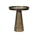 Fluid Home Interiors - The Battersea Iron Side Table in Rustic Antique Gold - Libra Interiors