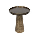 Fluid Home Interiors - The Battersea Iron Side Table in Rustic Antique Gold - Libra Interiors