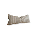 Fluid Home Interiors - Beige Stripe Cotton Cushion 80×30cm - Ellenvale Interiros