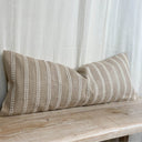 Fluid Home Interiors - Beige Stripe Cotton Cushion 80×30cm - Ellenvale Interiros