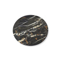 Sable Black And Gold Marble Lazy Susan