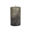 Fluid Home Interiors Black and Metallic Gold Ombre Wax Pillar Candle 7x12cm