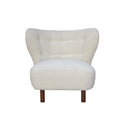 Fluid Home Interiors - Wingback Occasional Chair Cream Boucle - Libra Interiors