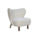 Fluid Home Interiors - Wingback Occasional Chair Cream Boucle - Libra Interiors