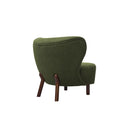 Fluid Home Interiors - Wingback Occasional Chair Hunter Green Boucle - Libra Interiors