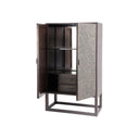 Fluid Home Interiors - The Bowden Antique Textured Bar Cabinet - Libra Interiors