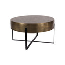 Fluid Home Interiors -  Etched Brass Finish Coffee Table 82cm - Libra Interiors