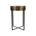 Fluid Home Interiors - Brass Finish Side Table 40cm - Libra Interiors