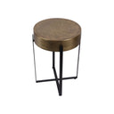 Fluid Home Interiors - Brass Finish Side Table 40cm - Libra Interiors