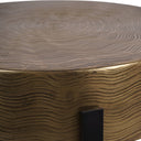 Fluid Home Interiors - Brass Finish Side Table 40cm - Libra Interiors