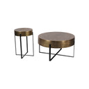 Fluid Home Interiors - Brass Finish Side Table 40cm - Libra Interiors