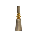 Fluid Home Interiors large brushed brass candle holder