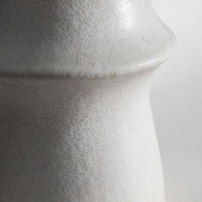 White Stoneware Tall Vase