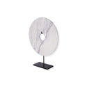 Fluid Home Interiors - White Marble Decorative Disc - Libra Interiors