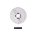 Fluid Home Interiors - White Marble Decorative Disc - Libra Interiors