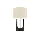 Fluid Home Interiors - Chancery ron Table Lamp Gilded Oak with Irish Linen Shade - Libra Interiors