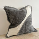 Eden Two Toned Charcoal Fringed Cushion Cover 45x45cm