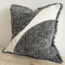 Eden Two Toned Charcoal Fringed Cushion Cover 45x45cm