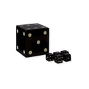 Carnaby Black and White Dice Box with 5 Dice