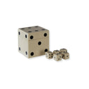 Carnaby White and Black Dice Box with 5 Dice