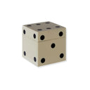 Carnaby White and Black Dice Box with 5 Dice