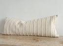 Zara Cream Textured Rope Cushion with Feather Insert 80x30cm