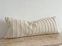 Zara Cream Textured Rope Cushion with Feather Insert 80x30cm