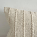 Zara Cream Textured Rope Cushion with Feather Insert 80x30cm