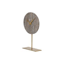 Fluid Home Interiors - Dark Travertine Mantle Clock On Stand - Libra Interiors