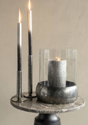 Fluid Home Interiors - Dusk Glass Hurricane Lamp - Libra Interiors