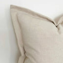 Fern Flanged Edge Sand Linen Cushion 65×65cm