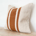 Fluid Home Interiors - Rust & Cream Stripe Cotton Cushion 45x45cm - Ellenvale Interiors