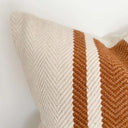 Fluid Home Interiors - Rust & Cream Stripe Cotton Cushion 45x45cm - Ellenvale Interiors