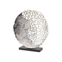 Fluid Home Interiors - Coral Aluminium Silver Table Sculpture - Libra Interiors