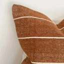 Fluid Home Interiors - Rust Stripe Cotton Cushion Cover 45x45cm - Ellenvale Interiors